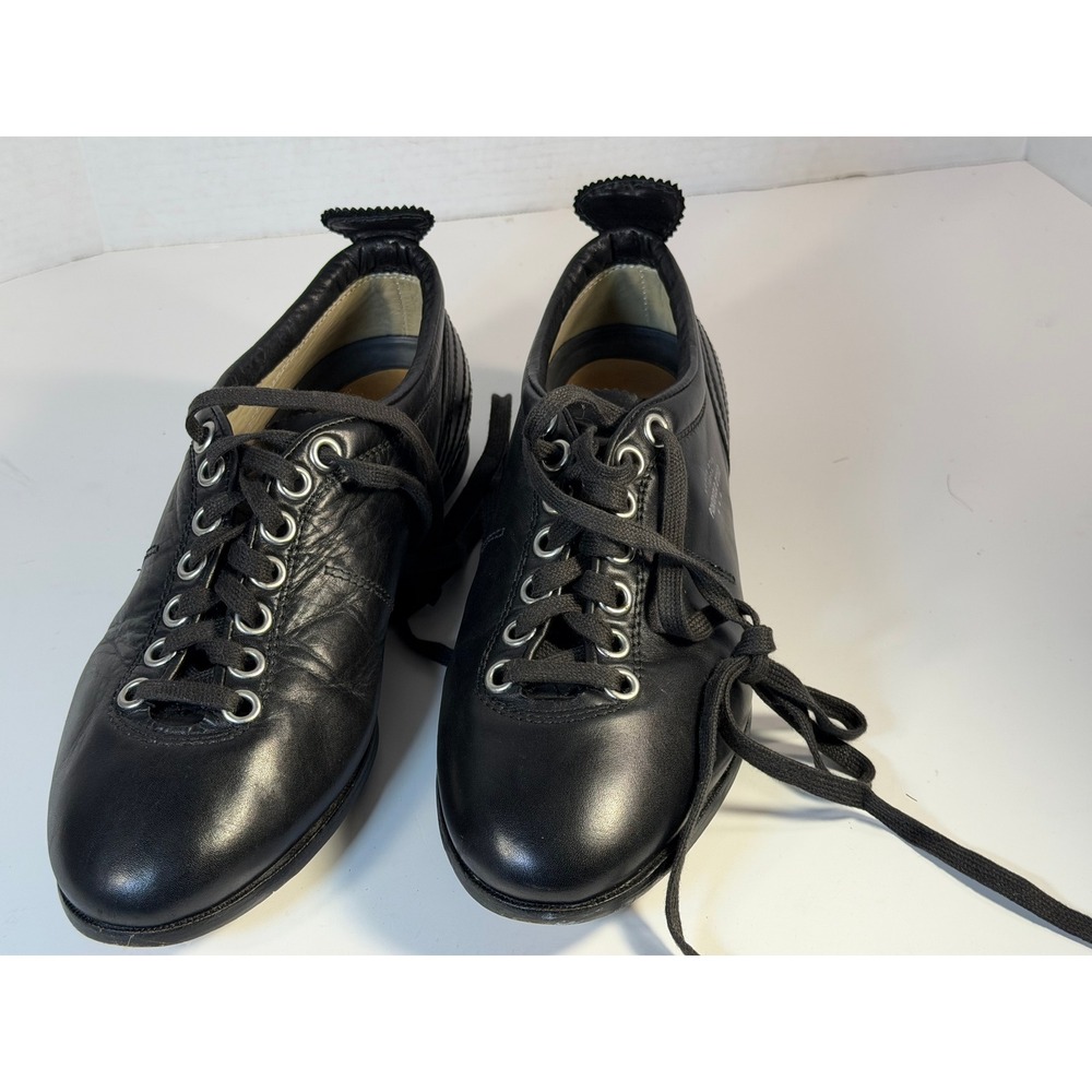Pantofola d'Oro Super Star Extra Black Leather Sneakers Made in Italy Low Top